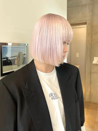 ショート カラー レイヤーカットとハイ トーン/HIROKIのヘアスタイル