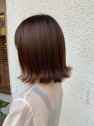 ミディアム カラー putri 川邉 優花のヘアスタイル