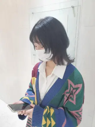 ミディアム レイヤーカット/ ウルフカット/大橋 のヘアスタイル