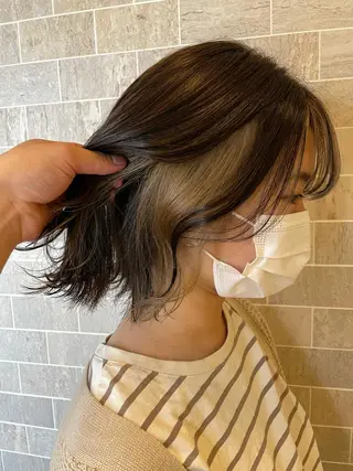 ショート ブリーチ毛矯正.髪質 改善.髪にドラマをのヘアスタイル