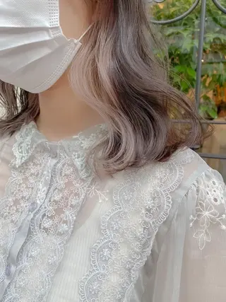 ミディアム カラー UP-PU ART  HAIRのヘアスタイル