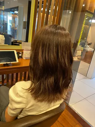 ミディアム オーガニックカラー/ 髪質改善/ボブのヘアスタイル