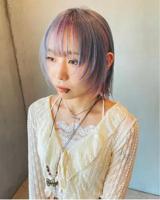 ミディアム カラー レイヤーカット/長岡 グレージュ/マユ🎀のヘアスタイル