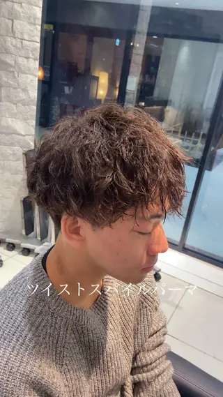 パーマ メンズ 藤沢/波巻きパーマ/ ツイストスパイラルのヘアスタイル