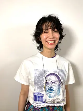 ミディアム パーマ よしだ とおいのヘアスタイル