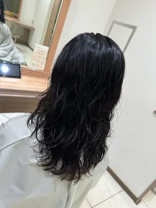 セミロング パーマ 柿崎 浩美のヘアスタイル