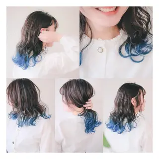 セミロング カラー ba-boo 広島のヘアスタイル