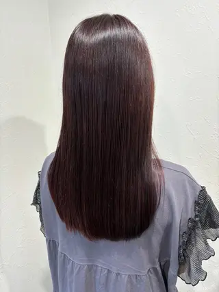 セミロング カラー 髪質改善ストレート /暖色カラー🎀🪞のヘアスタイル