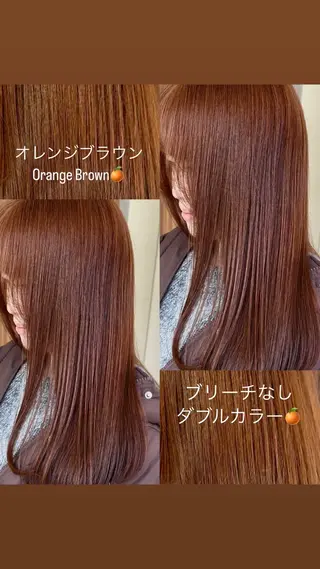 カラー 🫒🫒ブリーチなし 艶カラー🫒ヤマシロのヘアスタイル