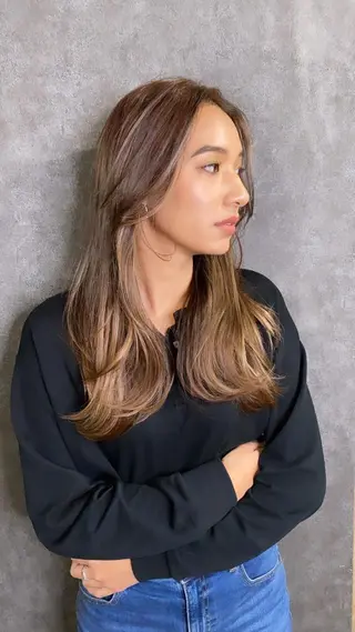 ロング カラー パーマ ヘアアレンジ メンズ キッズ ネイル マツエク・マツパ アイブロウ foi. フォワ所属・🇰🇷韓国トレンド ヘア🇰🇷高田のヘアスタイル