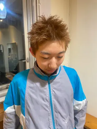 ショート カラー メンズ RIN／韓国ヘア レイヤーカットのヘアスタイル