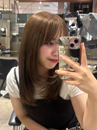 セミロング 西田 美侑/カットモデルのヘアスタイル