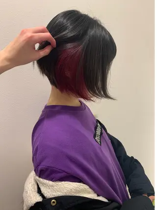 ショート カラー ハイトーン/ウルフ /小澤凌祐🦕のヘアスタイル