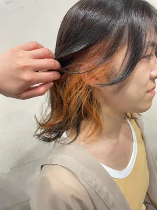 ミディアム カラー 高橋 りかのヘアスタイル