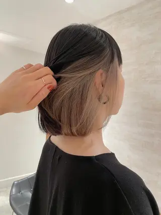 ミディアム カラー 高橋 涼香のヘアスタイル