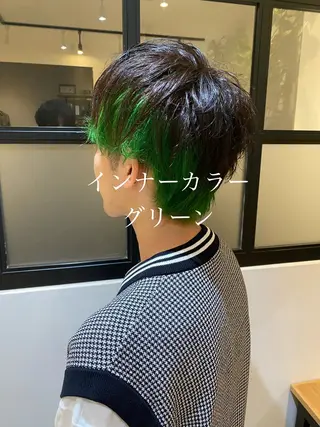 ショート カラー ﾊｲﾄｰﾝ/ｶﾗｰ/ 用賀/稲若健太郎のヘアスタイル