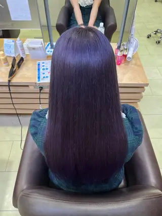 ロング カラー waka❤️✨ 艶感カラー/ネイルのヘアスタイル