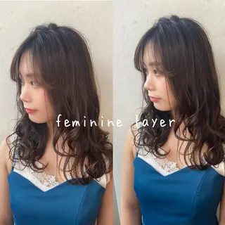 ミディアム カラー ヘアアレンジ ✨髪質改善/透明感✨ 西野　陽のヘアスタイル