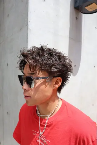 ショート パーマ メンズ 大阪梅田メンズサロン メンズパーマ荒川琢磨のヘアスタイル