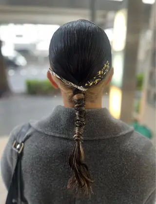 ヘアアレンジ デザインカラー/ コーンロウのヘアスタイル