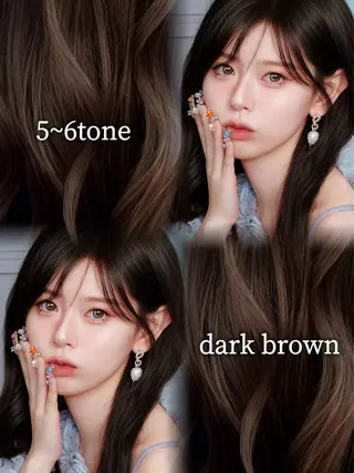 ロング カラー レイヤー/韓国❣️ 縮毛矯正/おばかんのヘアスタイル