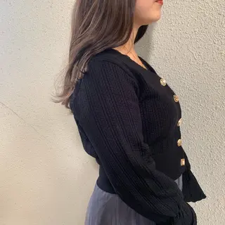 ロング カラー 韓国×巻ける髪質改善 💍maki💍のヘアスタイル