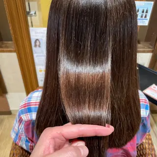 ミディアム カラー パーマ エイジングケア特化 美容師✂️山崎竜二のヘアスタイル