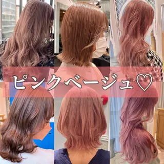 ミディアム カラー ブリーチなし/暖色/ 透明感/ririkaのヘアスタイル