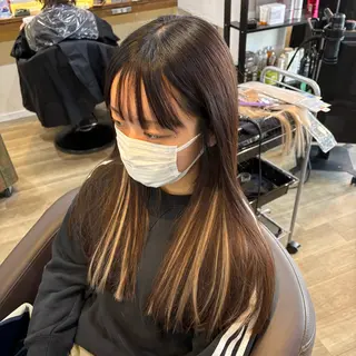 ロング 🎀ハイトーン/ 艶カラー/夕月🎀のヘアスタイル