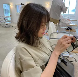 ミディアム やまぐち もえかのヘアスタイル