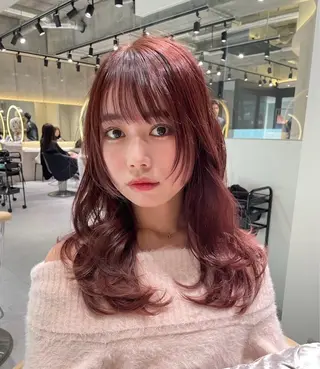 セミロング カラー 🎀リオ🎀 /暖色カラーのヘアスタイル