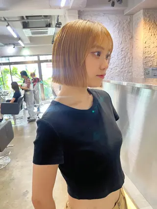 ショート 似合わせボブ🤍 女性らしさのあるヘアのヘアスタイル