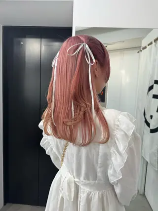 カラー ヘアアレンジ 艶 ケアブリーチ 🎀🩵RISAのヘアスタイル