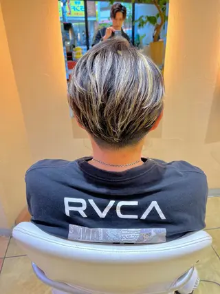 ショート カラー パーマ メンズ メンズパーマ特化 外山　健太のヘアスタイル