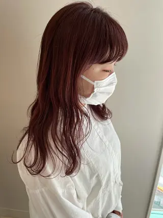 ロング カラー 顔まわりカット✄ ベージュカラー🧸のヘアスタイル