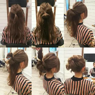 ヘアアレンジ セミロング ⭐️ アユミ⭐️のヘアスタイル