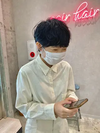 ショート パーマ ヘアアレンジ ♡韓国風ヘア 🐈♡MIHOのヘアスタイル