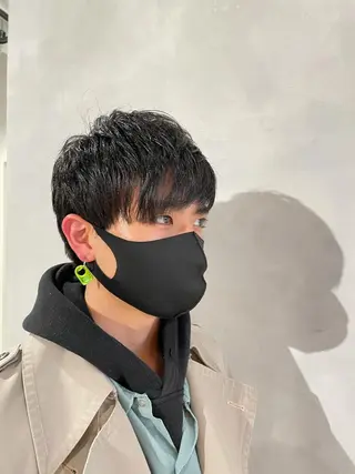 ショート メンズ 渋谷レイヤーカット/ 暖色艶カラー🩵高橋のヘアスタイル