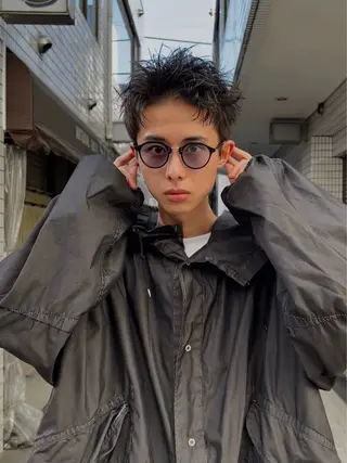 ショート モモセ ユメトのヘアスタイル