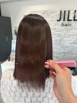 ミディアム JILL    hair所属・maki💖 暖色カラーのヘアスタイル