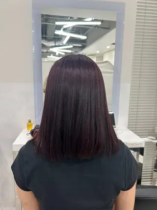 ミディアム 亀山雄貴/艶カラー/ 酸性縮毛矯正のヘアスタイル