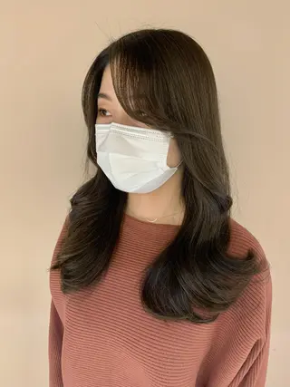 ロング 韓国ヘア♡ 顔まわりカットayaのヘアスタイル