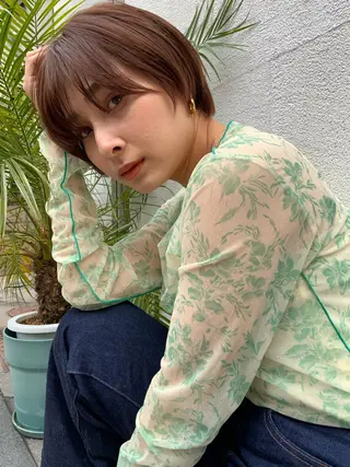 ミディアム カラー カラー指名No.1 土井新治❄️のヘアスタイル