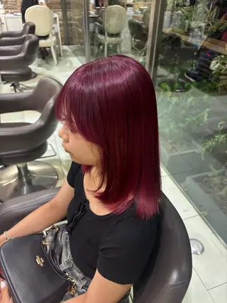 ミディアム カット🇰🇷毛流れ パーマ/ジュンエイのヘアスタイル