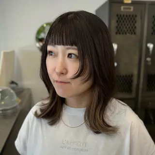 ミディアム INORI🐳/ ボ ブ/フェイスレイヤーのヘアスタイル