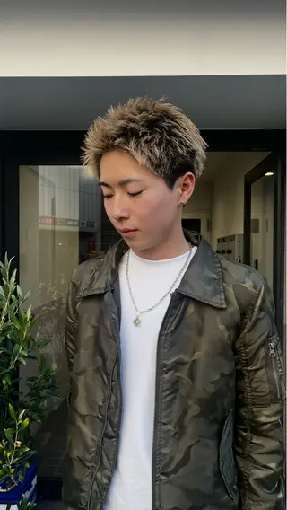 ショート HARUKI🏔️/ メンズ/透け感カラーのヘアスタイル