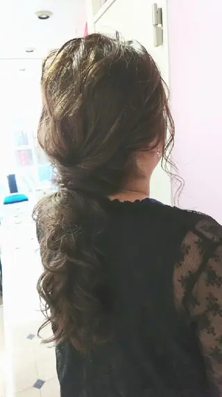 ヘアアレンジ ロング カラー ナカシマ  アユミのヘアスタイル