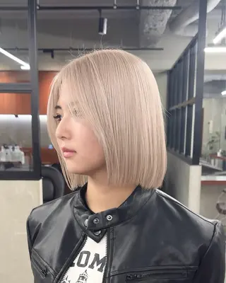 ミディアム カラー nico TOKYO 渋谷所属・ハイトーンブリーチ 特化🌈フジタハルキのヘアスタイル