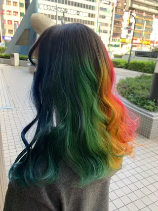 セミロング カラー Zina天王寺 CHIAKIのヘアスタイル