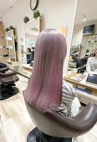 ロング カラー 🌈派手髪ハイトーン 🌈鈴木亮太🌈のヘアスタイル